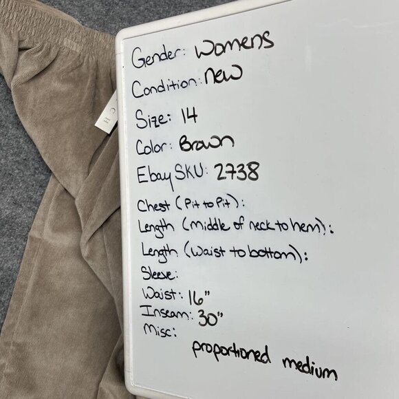 Alfred Dunner Dress Pants Womens 14 Brown Pull On Stretch Elastic Waist New - Picture 10 of 10